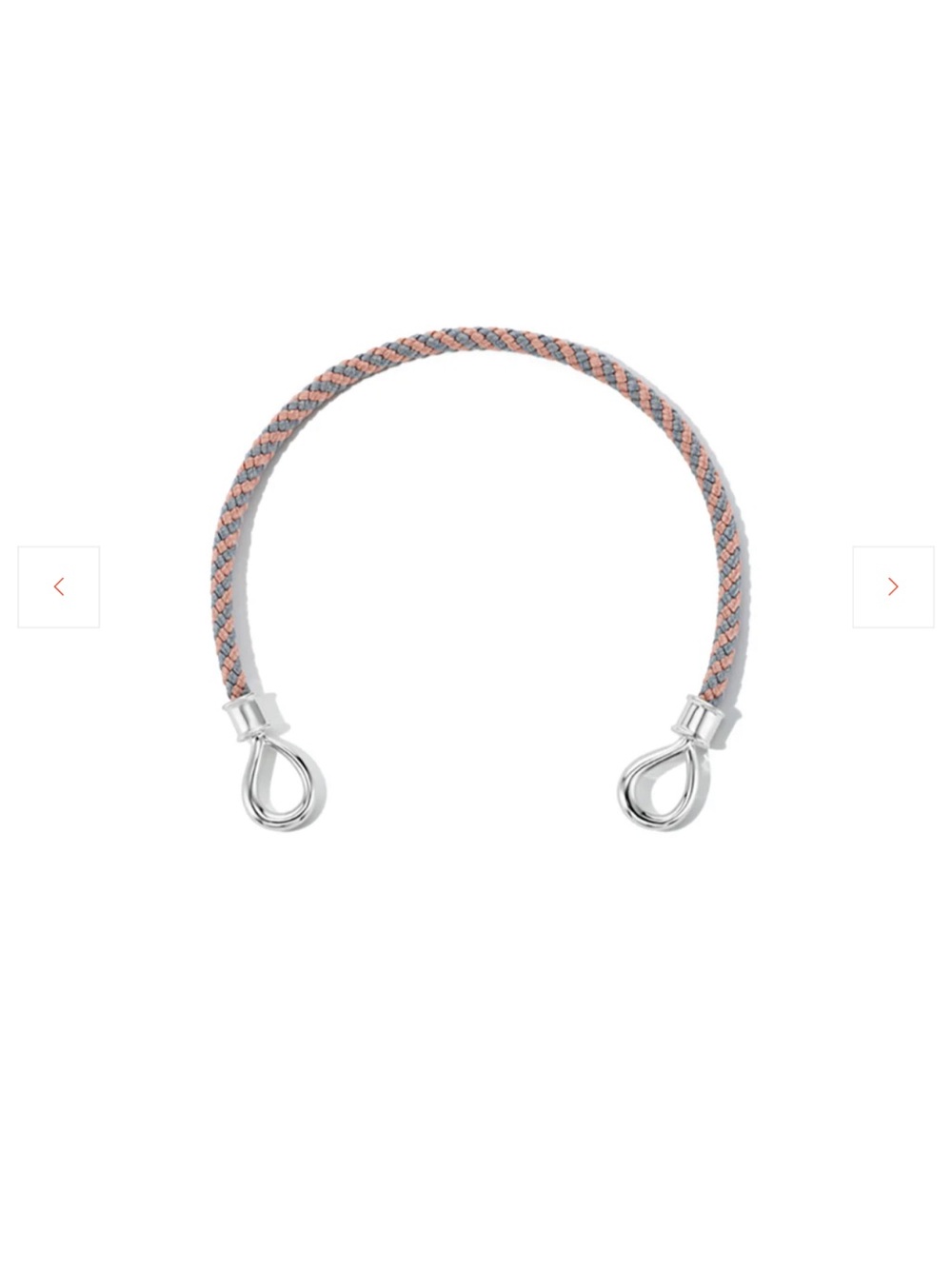 Marla Aaron
The String Project Bracelet with Silver Loops - Taffy Pink & Gray - Picture 2 of 6